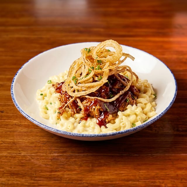 Pulled Pork Mac-and-Cheese.